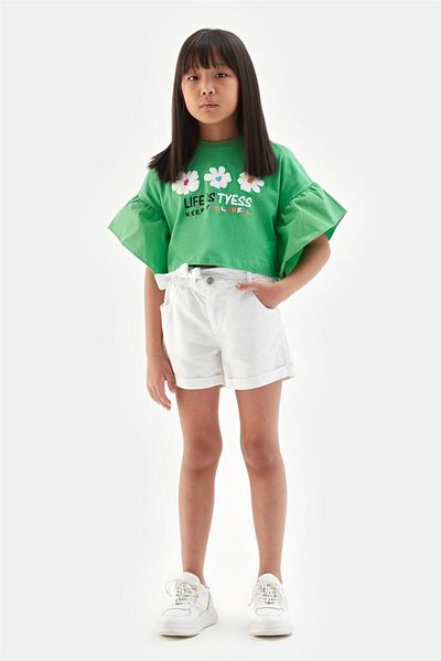 Tyess Girl White Shorts