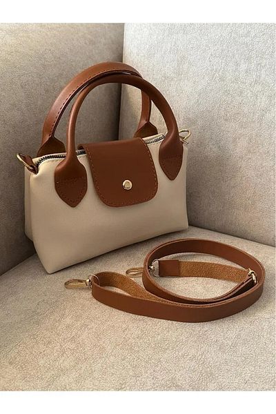 ateş3434 Mini Party Cream Women's Hand and Shoulder Bag
