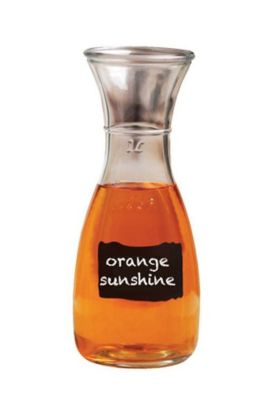 Circleware Glass Carafe with Chalkboard 1 Liter