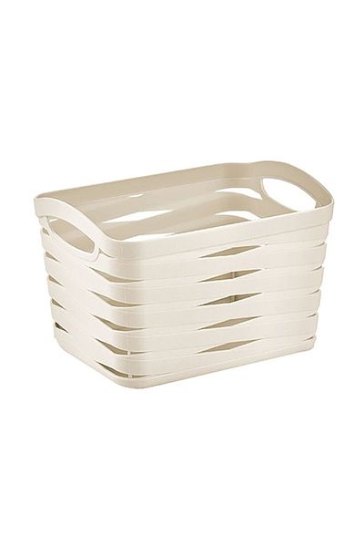 Üçsan Riband Design Rectangular Plastic Laundry Basket 26 x 20 x 17cm