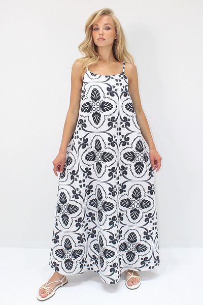 VAGGON Rochie neagră pentru femei, cu bretele reglabile, țesută de dimensiuni maxi Prmx14228