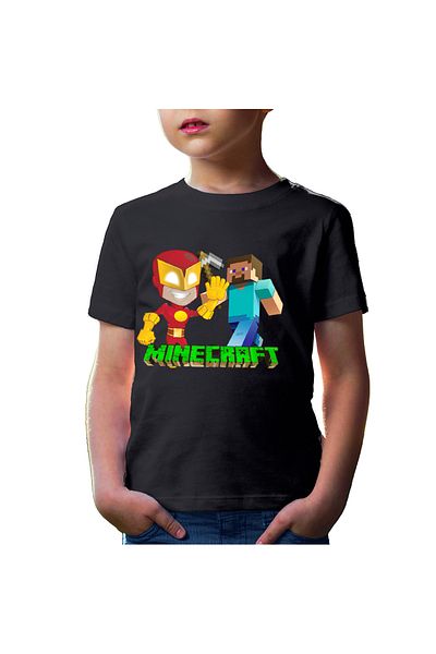 OEM Tricou copii The Flash Minecraft Steve Super Hero