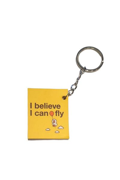 uğurlu dükkan Motto Keychain - I Believe I Can Fly