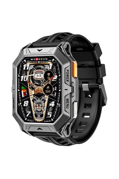 OEM TWINKLER TKY-S09 Men's Smartwatch, 2.13" AMOLED, BT 5.4, Altimeter, Oximeter, Black