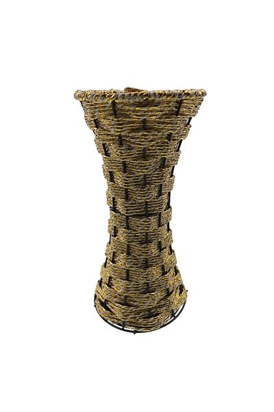 OEM Vaza Decorativa, Impletitura Plastic, 12x24cm, Auriu