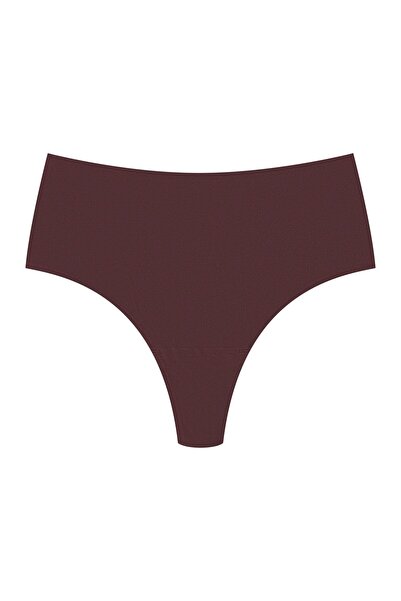 ESOTIQ Chiloți de damă din poliamidă netedă, cu talie înaltă și pandantiv aur...