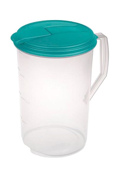Sterilite Stylish Freezer Safe Graduated Measure Round Pitcher 1 Gal