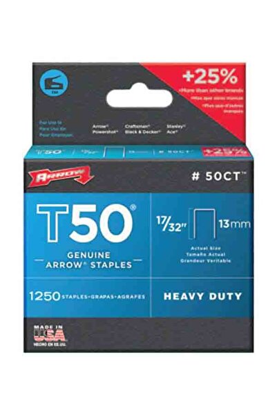 ARROW 1250-Piece Staple Wire for T50 17/32 x 3/8inch