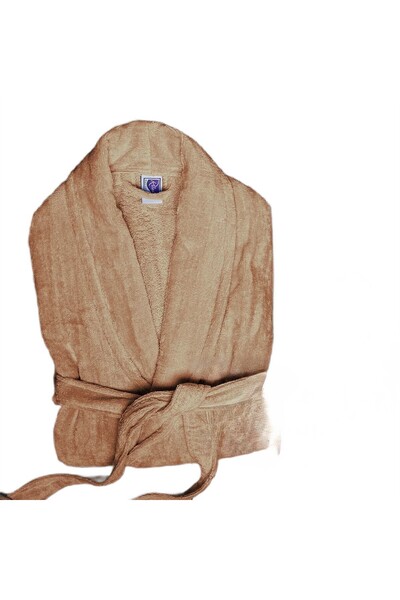 OEM Hotel SPA and Bathrobe with Kimono Collar Velour 100% Cotton, unisex, 420 gr./sqm, Orange L / XL