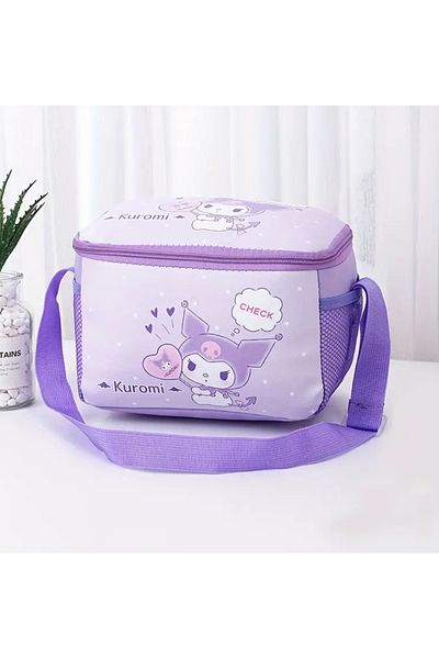 So Iconic Sanrio Kuromi Personaj Dimensiune mică Culoare violet Geantă de prânz pentru copii termosigilată / Cutie de prânz școlară