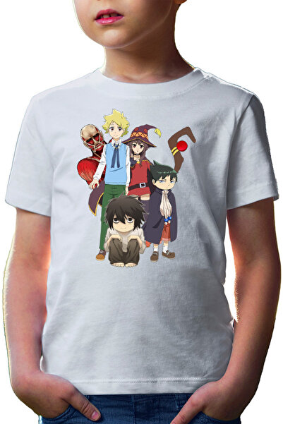 OEM Tricou copii Muhyo Roji Taro AOT Collosal Titan Konosuba Megumi Death Note