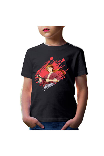 OEM Children's T-shirt Rurouni Kenshin Brush Meiji Swordsman Romantic Story