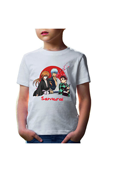 OEM Παιδικό μπλουζάκι Rurouni Kenshin Samurai Trio Text Sepuku