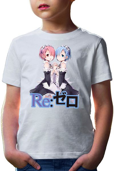 OEM Tricou copii Re Zero REM RAM Sisters Maiden Light Novel Cosplay Weapon