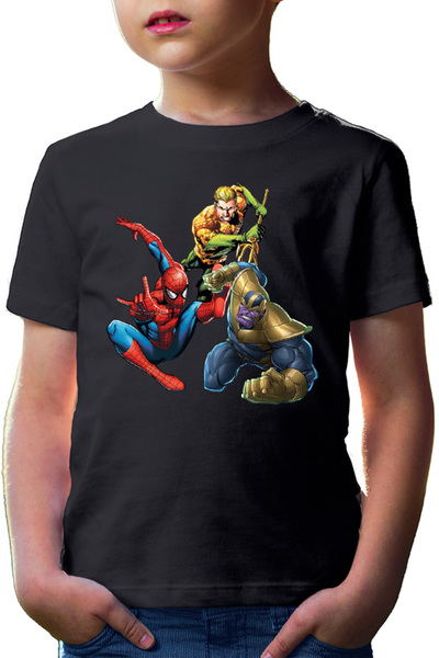 OEM Tricou copii Spiderman Aquaman Thanos Save Earth