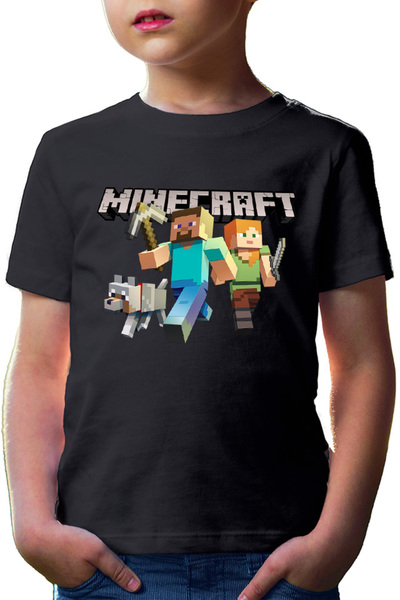 OEM Tricou copii Minecraft Go Mining Gold Power Red Stone Farm