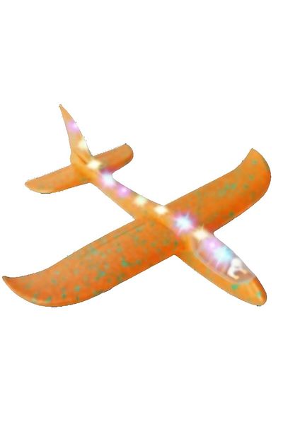 Flippy Glider Plane with Pilot, Flippy, With Lights Along the Entire Length, 47 cm, Orange