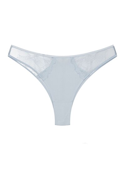 ESOTIQ Chiloți brazilieni pentru femei, material fin cu plasă brodată, eleganți | Bluey