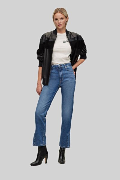 BOSS Yüksek Bel Kadın Jean Pantolon Lacivert 410