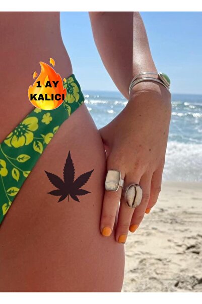 Mecit Tuhafiye 1 AY KALICI YAPRAK ŞEKİLLİ KOL BİLEK VUCUT İÇİN GEÇİCİ DÖVME