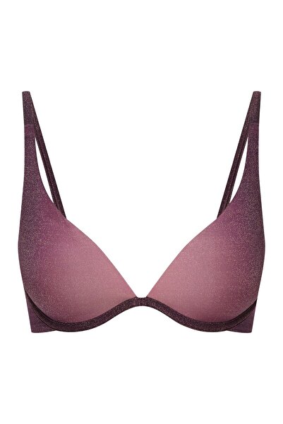 ESOTIQ Push-Up Bikini Top Swim Bra Underwired & Padded with Gradient Design & Metallic Thread | Zenith