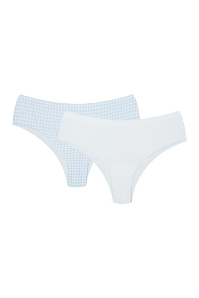 ESOTIQ Set de 2 chiloți brazilieni pentru femei, lipiți și decupați cu laser, invizibili | Pie-Pie