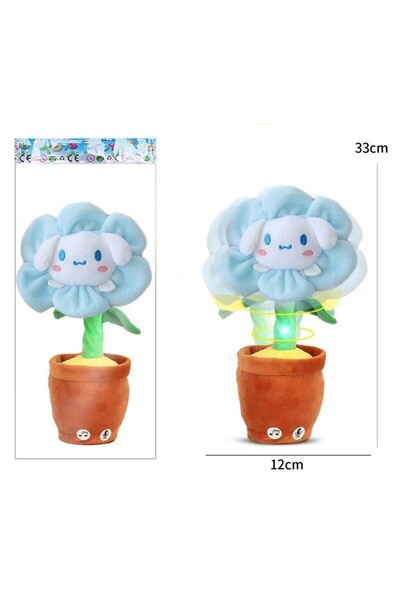 Flippy Interactive Plush Toy Rabbit - Rechargeable, USB, 120 Songs, Talks, Dances, 33x12 cm, Multico