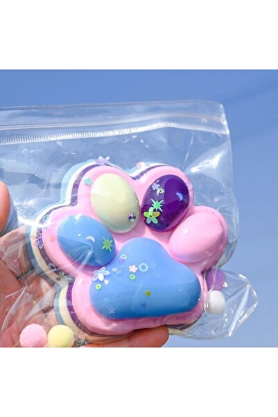 Teo Squishy Antistress Toy, , Slow Rising, Cat Paw Pattern, Squishy, BIG 12.5 x 10.5 cm, 22