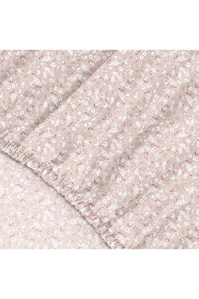 Evim Dalya 100% Cotton Single Fitted Sheet Set Powder - 100X200+30 cm