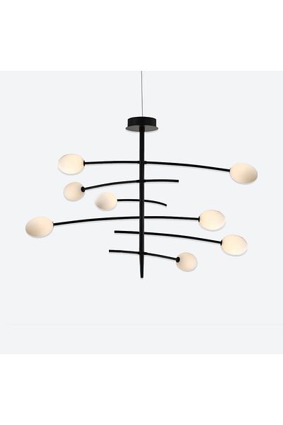 LA Black pendant chandelier, 42W, 3000K, 1344 lumens, 150° diffusion angle, 220-240V