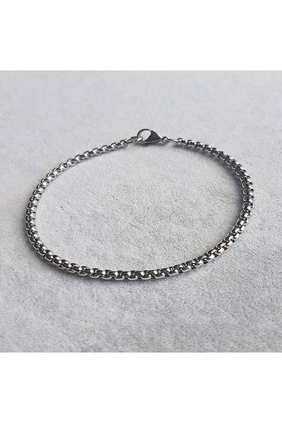MUTENA Men's Silver Color Bracelet Braided Model Bracelet Steel Bracelet