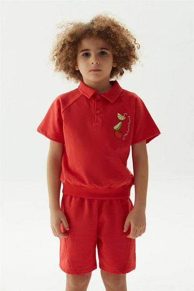 Nebbati Boy Red Tracksuit Top