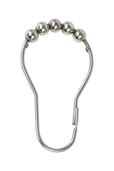 Tendance 12-Piece Chrome Plated Stainless Steel Shower Curtain Rings 4 x 6cm