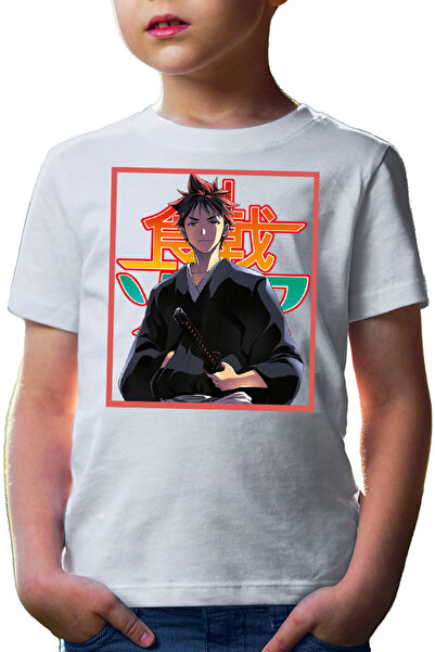 OEM Tricou copii Food Wars Souma Samurai Katana Otaku