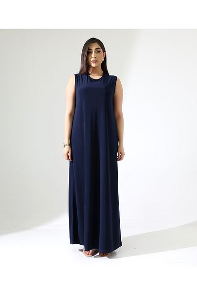 Fi'l Arz Fashion Long Zero Sleeve Dress