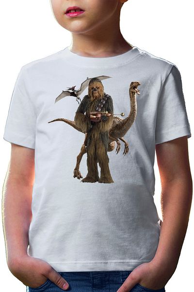OEM Tricou copii Star Wars Chewbacca T-Rex Flying Dinossaur