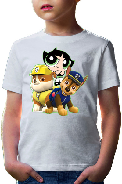OEM Tricou copii Paw Patrol Buttercup Powerpuff Girls Police Pup