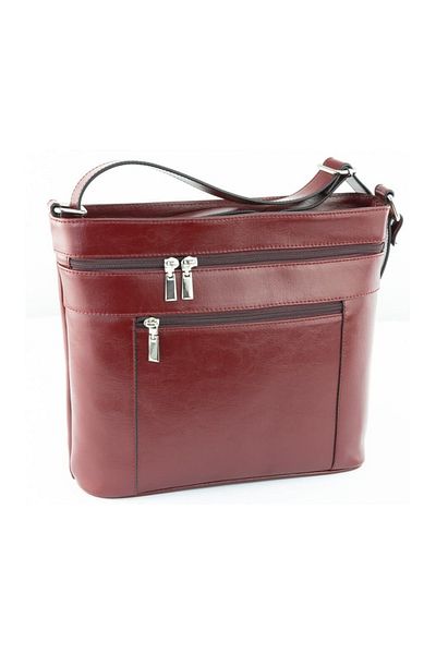 Magazinul de genti Women's Genuine Leather Handbag, Model 262, Bordeaux