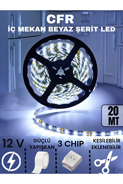 CFR LED AYDINLATMA 3 Çipli Iç Mekan Şerit Led Tüm Mekanlar-(trafosuz) 5,10,20...