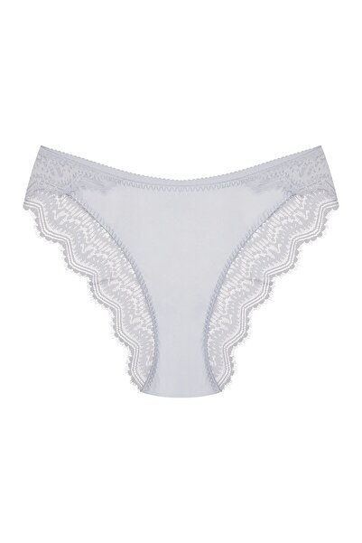 ESOTIQ Chiloți brazilieni pentru femei, cu imprimeu satinat în față și dantelă în spate și detalii | Brillant