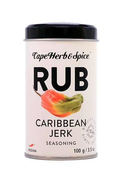 Cape Herb & Spice Caribbean Jerk Rub Seasoning Condiment, 100g