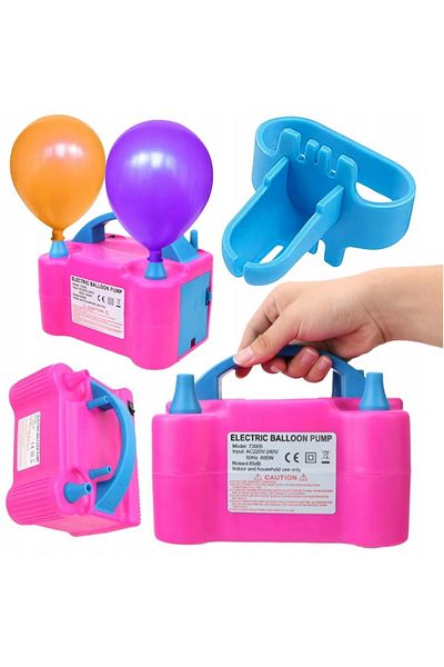 OEM Electric Balloon Pump, 600W, Pink and Blue, 18x13x15.3cm