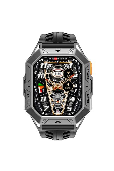 OEM TWINKLER TKY-S09 Men's Smartwatch, 2.13" AMOLED, BT 5.4, Altimeter, Oximeter, Black