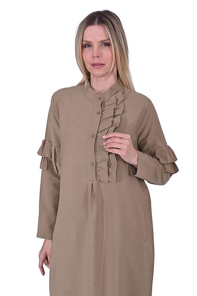 Invee Rochie cu volane Pattı CAMEL