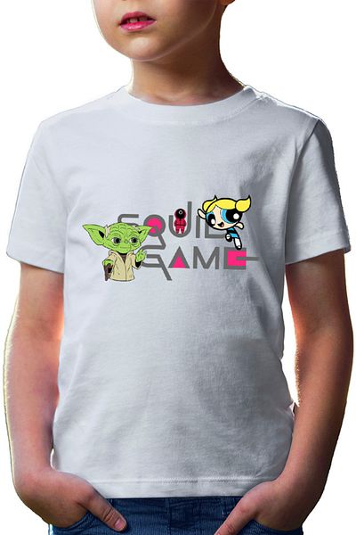 OEM Squid Game Bubble Yoda Master Kids T-shirt