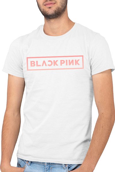 OEM Tricou barbati Blackpink In Your Area Logo Motto K-Pop