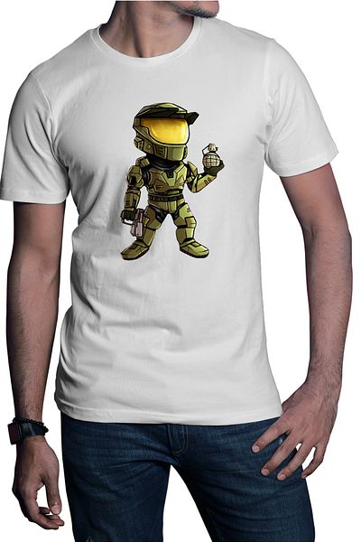 OEM Tricou barbati Halo Grenade Combat Soldat Video Game