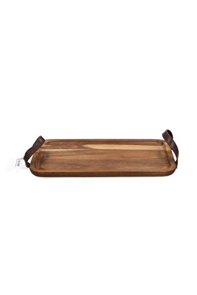 Bien Servi Rectangular Acacia Serving Tray with Handles 32 x 18cm