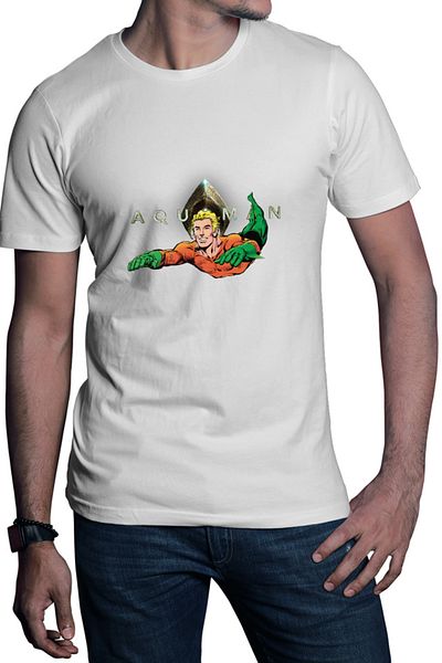 OEM Tricou barbati Aquaman Logo Jump Water Swim Hero Strong