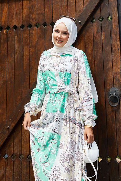 EBRUTESETTÜR Side Tie Shirt Collar Dress